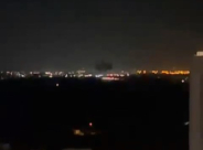 انفجار في سماء تل ابيب بعد اطلاق صاروخ من غزة